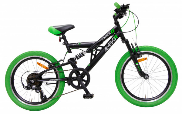 Fun Ride 20 Zoll 33 cm Junior 7G Felgenbremse Schwarz/Grün