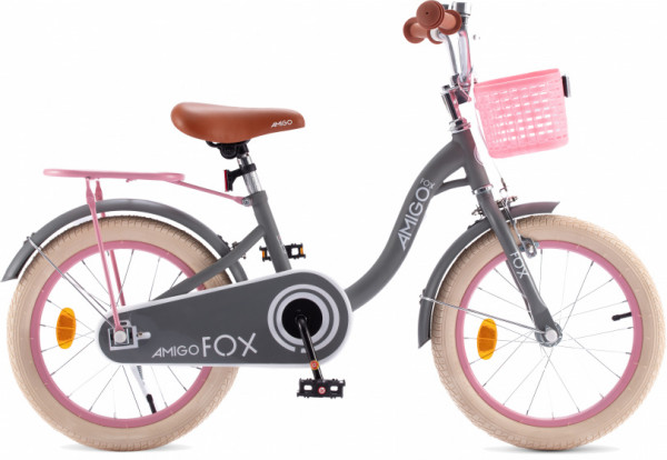 Fox 18 Zoll 26,5 cm Mädchen Rücktrittbremse Grau