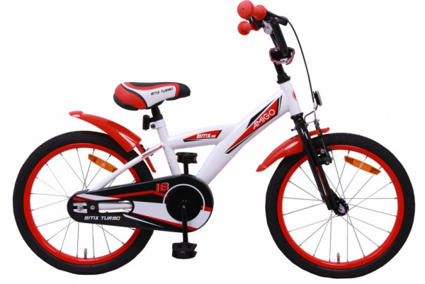BMX Turbo 18 Zoll 25 cm Jungen Rücktrittbremse Weiß