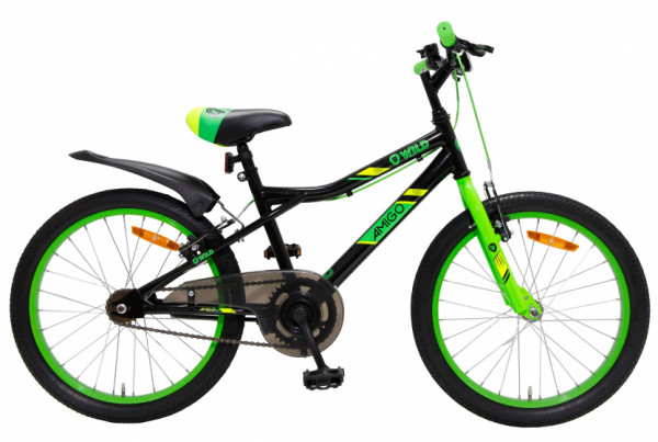Wild 20 Zoll 32 cm Junior Felgenbremse Schwarz/Grün
