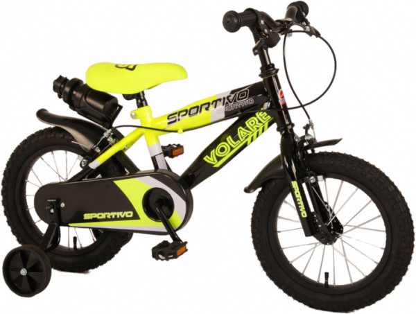 Sportivo 14 Zoll 22,5 cm Jungen Felgenbremse Schwarz/Gelb