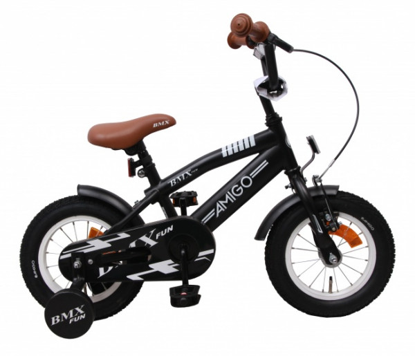 BMX Fun 12 Zoll 21 cm Jungen Rücktrittbremse Mattschwarz