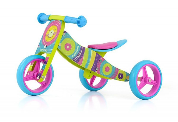 2-in-1 loopfiets Jake Regenboog Junior Multicolor