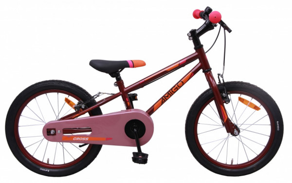 Cross 18 Zoll 22 cm Mädchen Felgenbremse Bordeaux