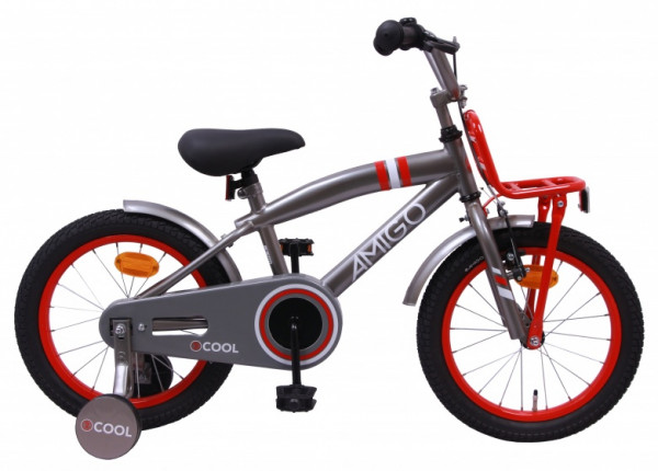 2Cool 16 Zoll 25,5 cm Jungen Rücktrittbremse Grau