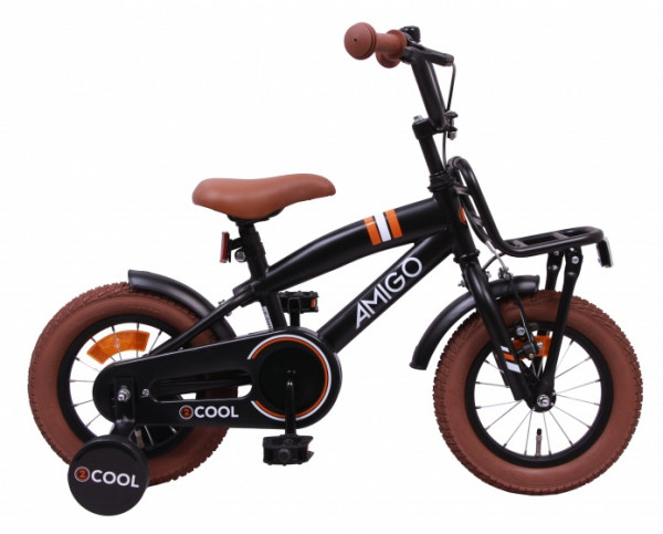 2Cool 12 Zoll 20 cm Jungen Rücktrittbremse Mattschwarz