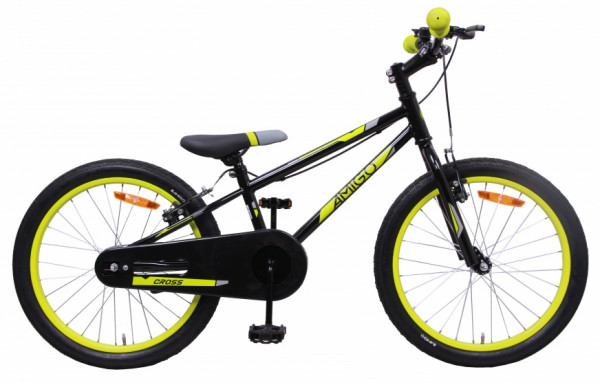 Cross 20 Zoll 24 cm Jungen Felgenbremse Schwarz/Grün