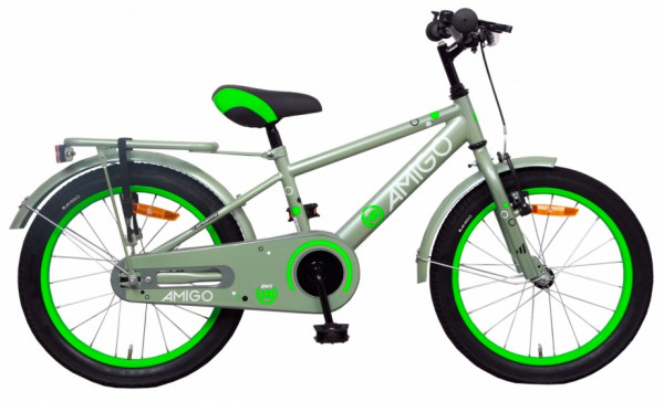 Sports 18 Zoll 26 cm Jungen Rücktrittbremse Grau/Grün