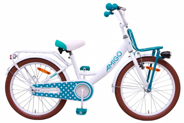 Dots 20 Zoll 28 cm Mädchen Rücktrittbremse Weiß