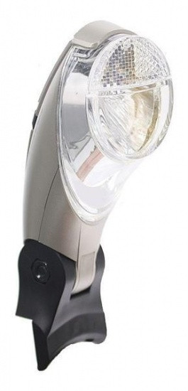 Scheinwerfer Swan Trelock Batterie LED schwarz / silber