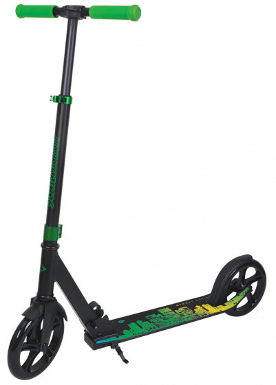 City Scooter Street Artist 2.0 Junior Fußbremse Grün/Schwarz