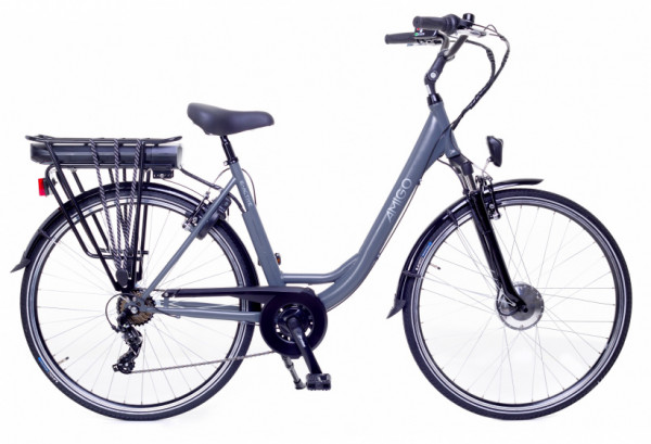 E-Active 28 Zoll 50 cm Damen 7G Felgenbremse Mattgrau
