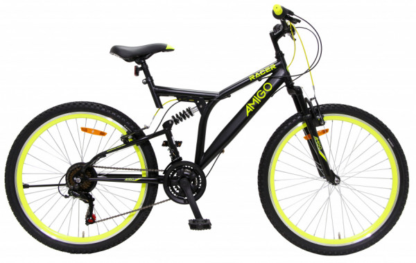 Racer 26 Zoll 48 cm Junior 18G Felgenbremse Schwarz