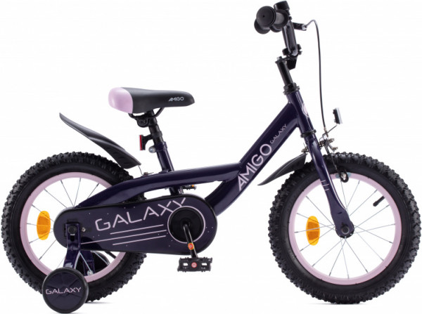 Galaxy 14 Zoll 22,5 cm Mädchen Rücktrittbremse Violett/Rosa