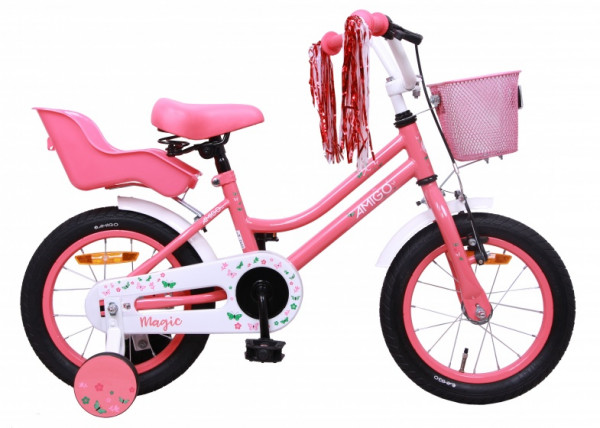 Magic 14 Zoll 22 cm Mädchen Rücktrittbremse Rosa
