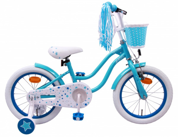 Superstar 16 Zoll 22 cm Mädchen Rücktrittbremse Hellblau