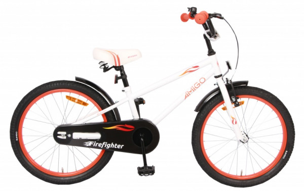 Firefighter 18 Zoll 23 cm Jungen Rücktrittbremse Weiß
