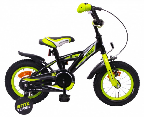 BMX Turbo 12 Zoll 19 cm Jungen Rücktrittbremse Schwarz