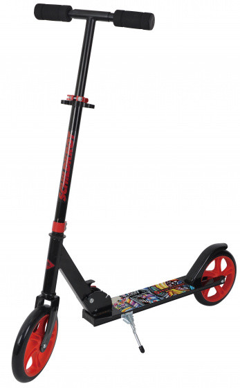 City Scooter Road Catcher Graffiti Junior Fußbremse Grün/Schwarz
