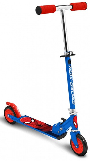 Spider-Man kinderstep Jungen Fußbremse Blau/Rot