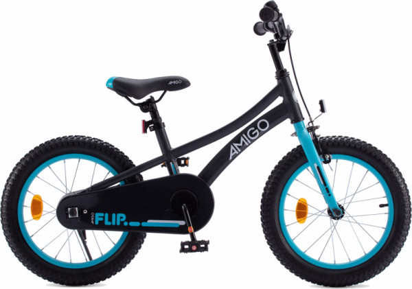 Flip 18 Zoll 26,5 cm Jungen Rücktrittbremse Schwarz/Blau
