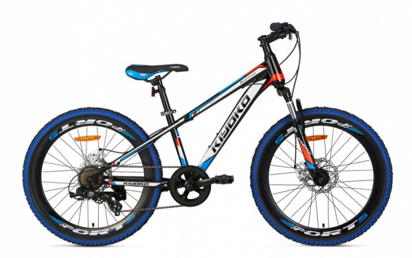 MTB 24 Zoll 33 cm Jungen 7G Mechanische Scheibenbremse Schwarz/Weiß