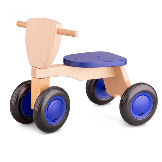 unruhfahrrad Road Star4 Räder 50 cm Holz blau