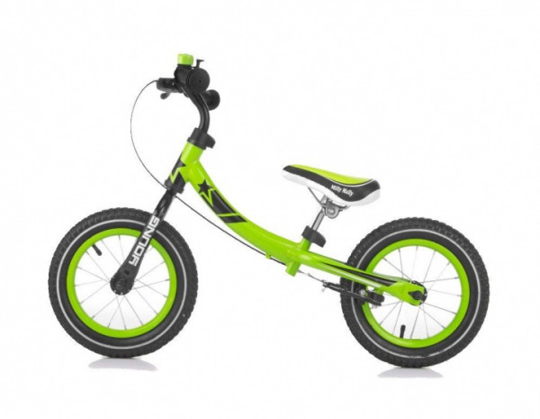 loopfiets Young 12 Zoll Junior Felgenbremse Grün