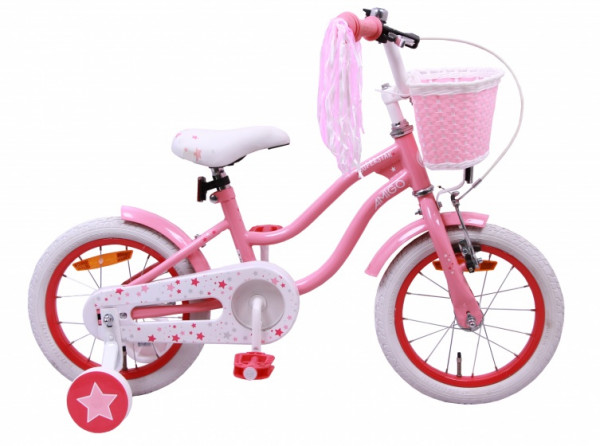 Superstar 14 Zoll 21 cm Mädchen Rücktrittbremse Rosa
