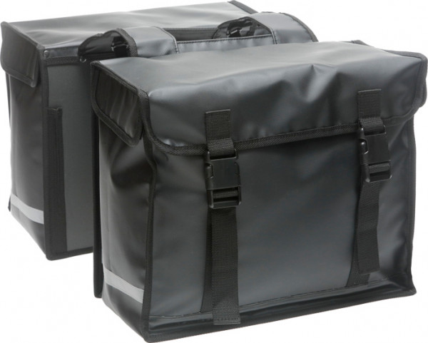 doppel-Fahrradtasche Bisonyl 46 Liter mattschwarz - 030L.533