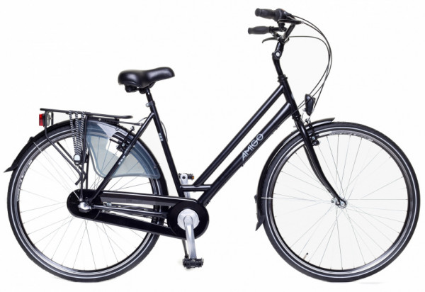Bright 28 Zoll 50 cm Damen 3G Felgenbremse Mattschwarz