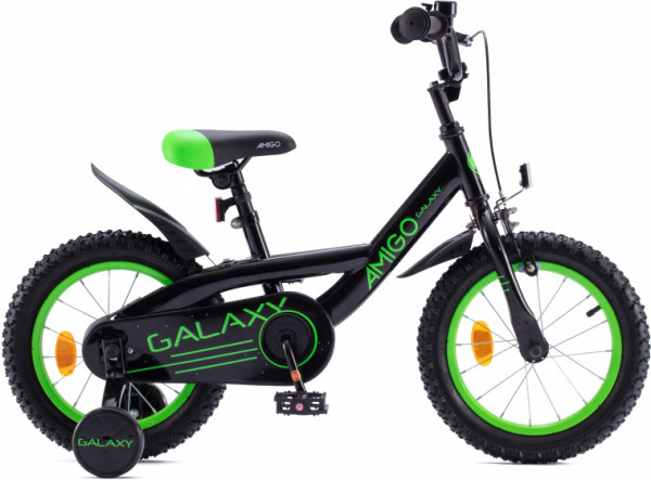 Galaxy 12 Zoll 20 cm Jungen Rücktrittbremse Schwarz/Grün