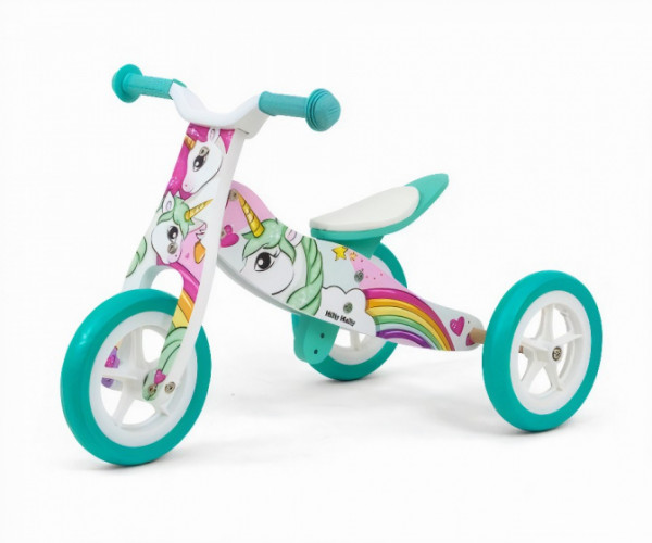 loopfiets Junior Weiß/Türkis