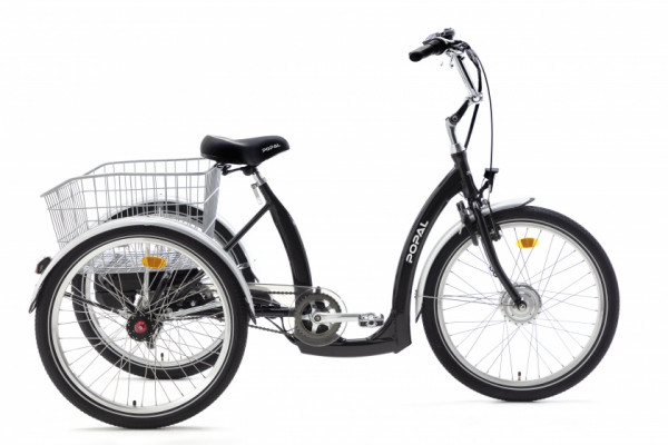 E Luxe driewieler 24 Zoll 43 cm Unisex 7G Rollerbrakes Schwarz