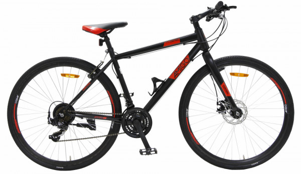 Control 28 Zoll 47 cm Unisex 21G Felgenbremse Schwarz/Rot