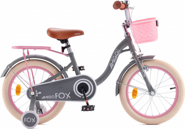 Fox 16 Zoll 25 cm Mädchen Rücktrittbremse Grau