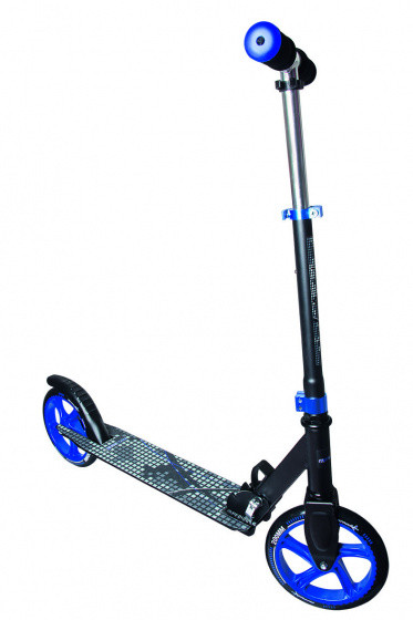 stuntstep Junior Fußbremse Schwarz/Blau