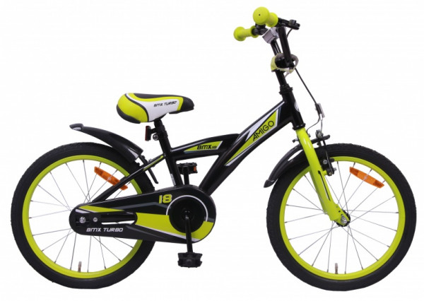 BMX Turbo 18 Zoll 25 cm Jungen Rücktrittbremse Schwarz