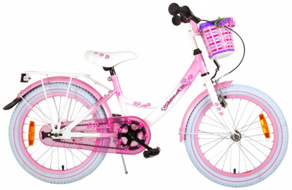 Rose 18 Zoll 28 cm Mädchen Rücktrittbremse Weiß/Rosa