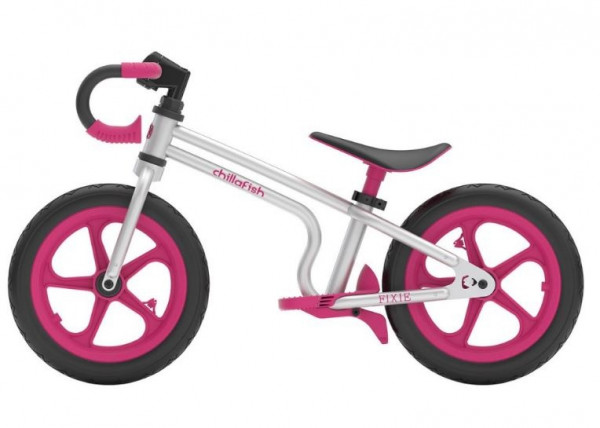 Fixie loopfiets Junior Silber/Rosa