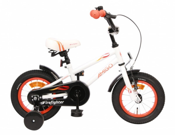 Firefighter 12 Zoll 17 cm Jungen Rücktrittbremse Weiß