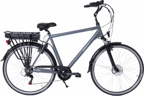 E-Active 28 Zoll 56 cm Herren 7G Felgenbremse Mattgrau