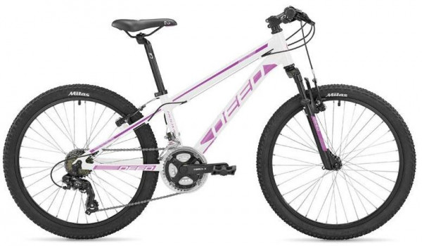 Rookie 240 24 Zoll 31,75 cm Jungen 21G Felgenbremse Weiß/Rosa