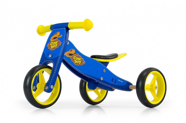 2-in-1 loopfiets Jake cowboy Jungen Blau